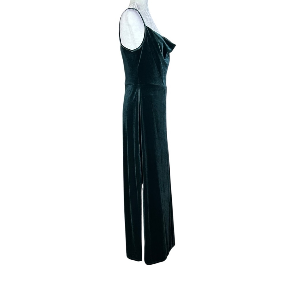 Y2K Taylor Velveteen Maxi Dress 10 Cowl Neck Whimsigoth Dark Fairy - Picture 3 of 11